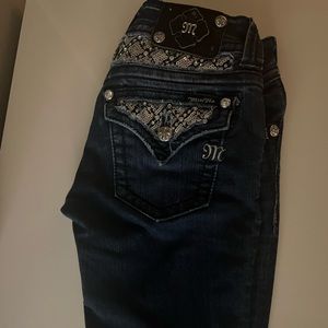 26 miss me jeans cropped length.